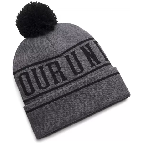  Pánská čepice UNDER ARMOUR M HALFTIME POM BEANIE 1386634-025 ŠEDÁ 