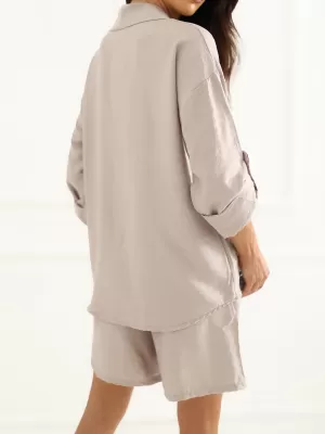 Dámský komplet RUE PARIS IT-KMPL-10365.04 DARK BEIGE