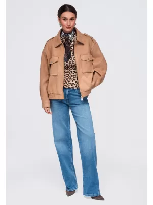 Dámská bunda OMBRE OW-JANP-0147 CAMEL