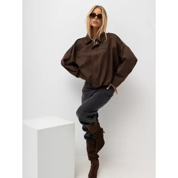  Dámská bunda ITALY MODA MI-KR-A273616.73 BROWN 
