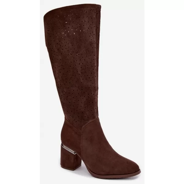  Dámské kozačky S.BARSKI HY62-8122 BROWN 