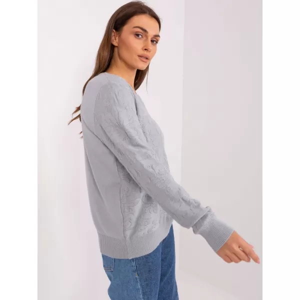  Dámský svetr WOOL FASHION ITALIA AT-SW-2231A.00P GRAY 