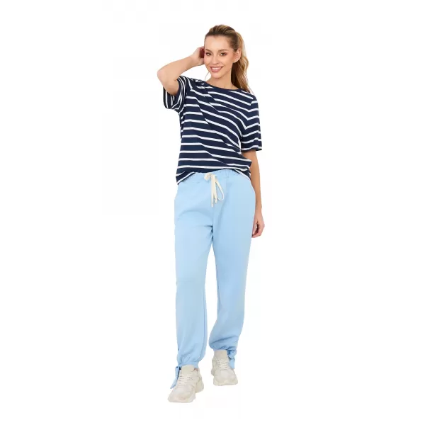  Dámské kalhoty ITALY MODA MI-SP-P6845.68 LIGHT BLUE 