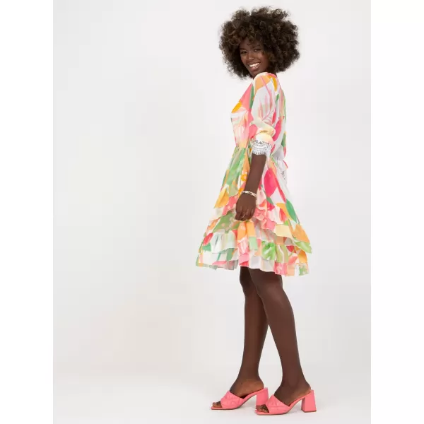  Dámské šaty ITALY MODA DHJ-SK-0997-1.33X WHITE-PINK 