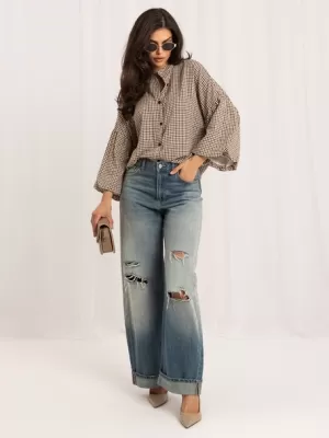 Dámská košile ITALY MODA MI-KS-4384.79 BROWN
