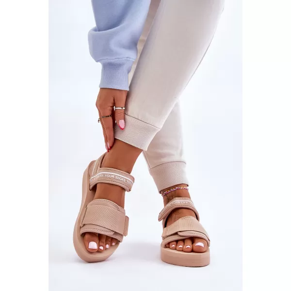  Dámské sandály BIG STAR SHOES LL274787 BEIGE 