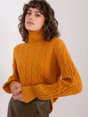 Dámský svetr WOOL FASHION ITALIA AT-SW-2348.93 DARK YELLOW