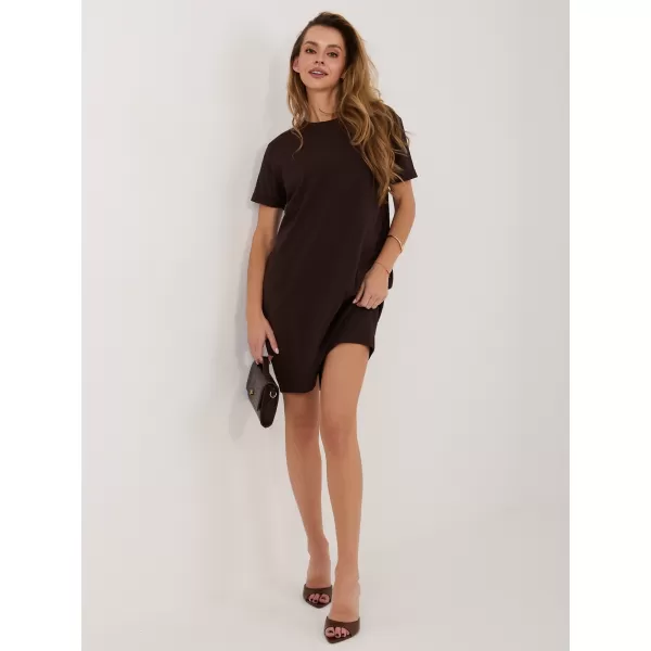  Dámské šaty RUE PARIS RV-SK-8724-1.91 DARK BROWN 
