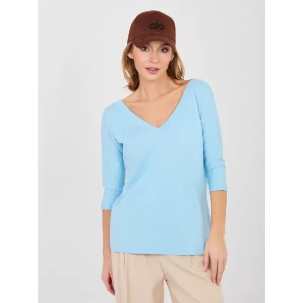  Dámská halenka RUE PARIS RV-BZ-A1189.24 LIGHT BLUE 