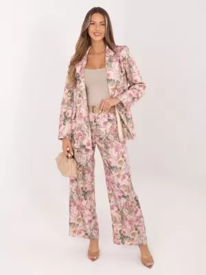 Dámské kalhoty RUE PARIS IT-SP-FL10232.21 DARK PINK