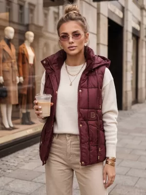 Dámská vesta DSTREET BORDOVÁ