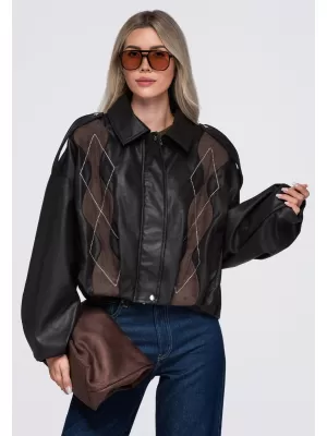Dámská bunda OMBRE OW-JT-E0004 BROWN