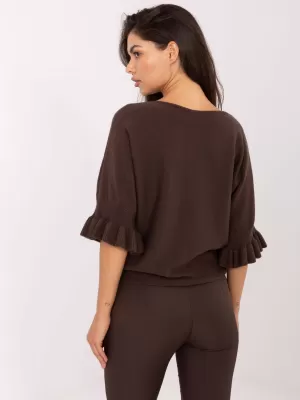 Dámský svetr ITALY MODA IT-SW-99244.65 DARK BROWN