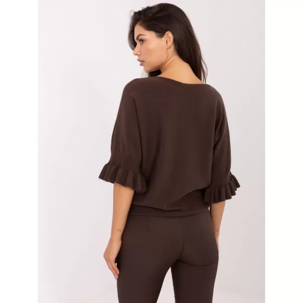  Dámský svetr ITALY MODA IT-SW-99244.65 DARK BROWN 