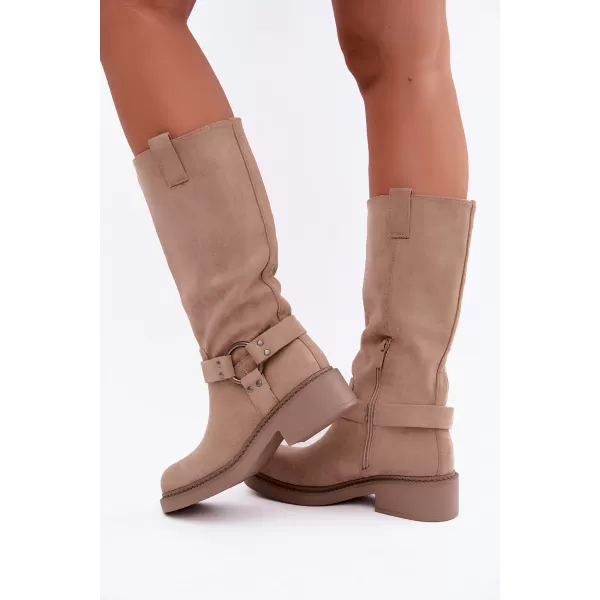  Dámské kozačky BOTO LQ-163 KHAKI 