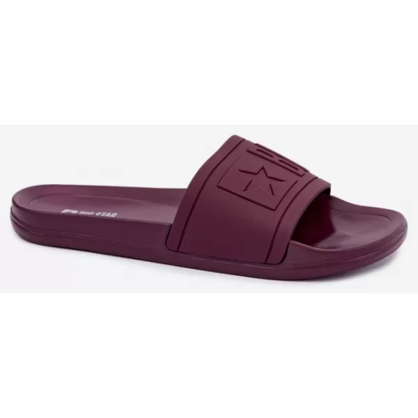  Dámské pantofle BIG STAR SHOES UU274070 VÍNOVÁ 