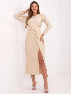 Dámské šaty ITALY MODA IT-SK-21609.83 LIGHT BEIGE