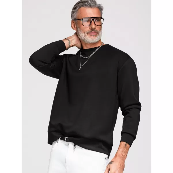  Pánská mikina OMBRE OM-SSNZ-0274 BLACK 