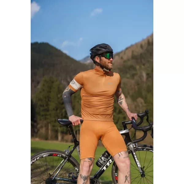  Pánské cyklistické šortky NORDBLANC LEADING NBSPM8082 HNĚDÁ 