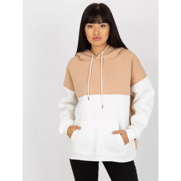  Dámská mikina RUE PARIS AP-BL-AP-3001.98P WHITE-BEIGE 