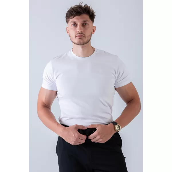  Pánské trička NEBBIA MIKE MUSCLE FIT 158 WHITE 