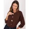 Dámská košile RUE PARIS MI-KS-4192.34 DARK BROWN