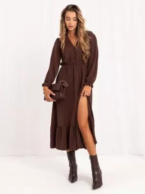 Dámské šaty ITALY MODA MI-SK-1061-2.02 BROWN