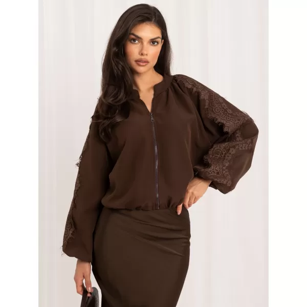  Dámská bunda ITALY MODA MI-KR-3537.74 BROWN 