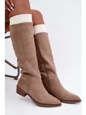 Dámské kozačky BOTO 6502-1 BEIGE