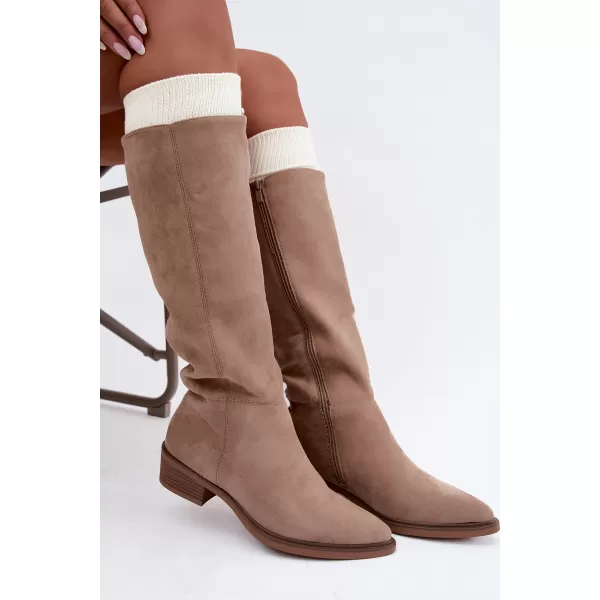  Dámské kozačky BOTO 6502-1 BEIGE 