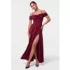 Dámské šaty LARICA LA-OM-DLR452 DARK RED