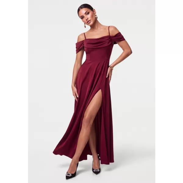  Dámské šaty LARICA LA-OM-DLR452 DARK RED 
