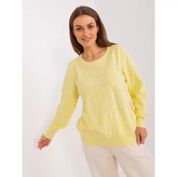  Dámský svetr WOOL FASHION ITALIA AT-SW-2231A.00P BRIGHT YELLOW 