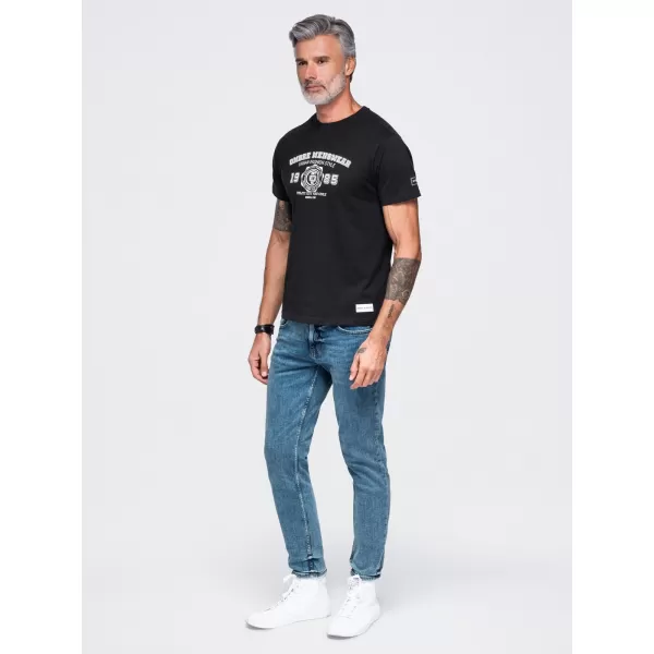  Pánské tričko OMBRE OM-TSPT-0297 BLACK 