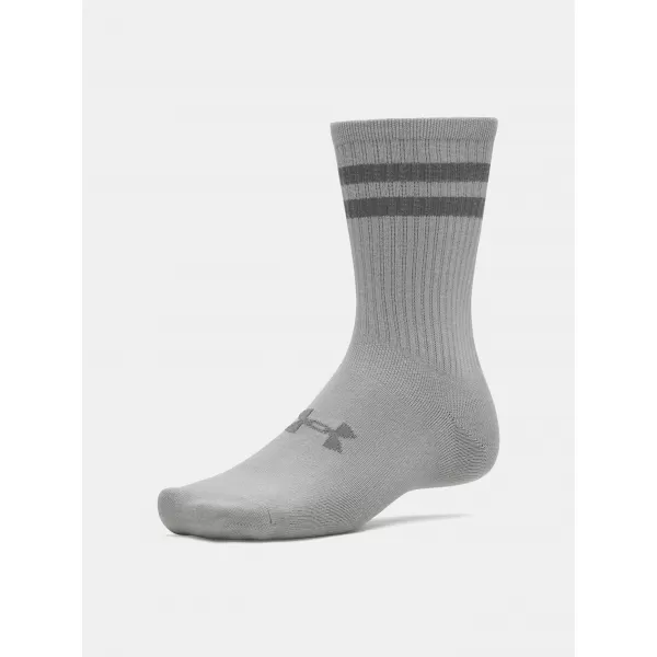  Ponožky UNDER ARMOUR ESSENTIAL 6PK CREW 1387058-069 ŠEDÁ 
