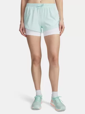 Dámské kraťasy UNDER ARMOUR UA VELOCITI PRO 4IN 2N1 SHORT 6009610-703 ZELENÁ