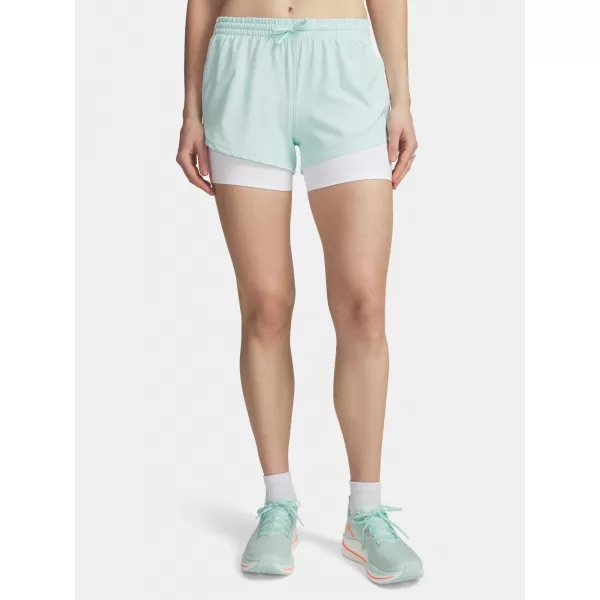  Dámské kraťasy UNDER ARMOUR UA VELOCITI PRO 4IN 2N1 SHORT 6009610-703 ZELENÁ 