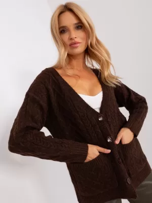 Dámský svetr WOOL FASHION ITALIA AT-SW-2358.31 DARK BROWN