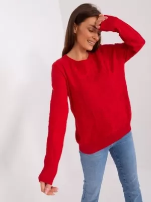 Dámský svetr WOOL FASHION ITALIA AT-SW-2231.99P RED