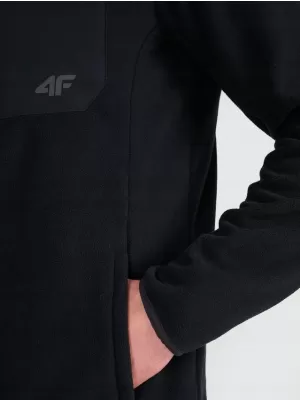 Pánská fleece mikina 4F 4FWAW25TFLEM417 DEEP BLACK