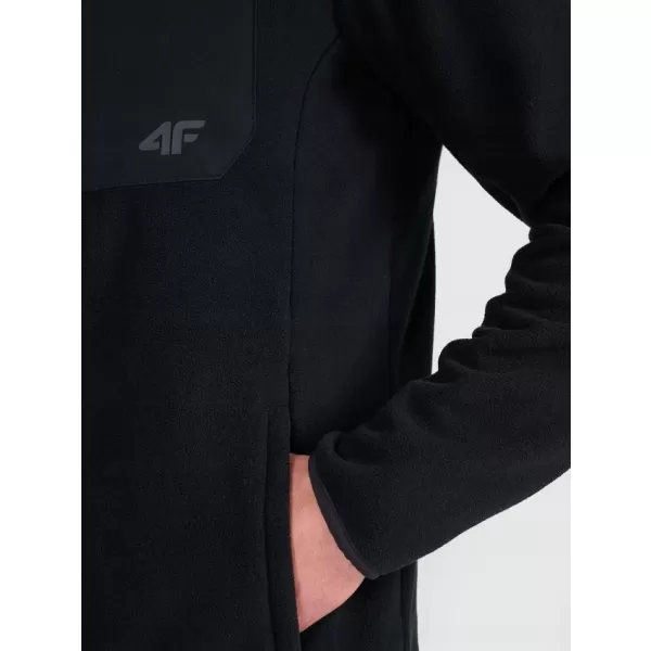  Pánská fleece mikina 4F 4FWAW25TFLEM417 DEEP BLACK 