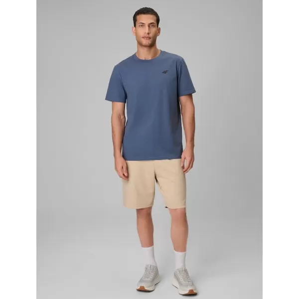  Pánské triko 4F 4FWAW25TTSHM2401 DENIM 