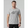 Pánské triko 4F 4FWMM00TTSHM3342 COLD LIGHT GREY MELANGE