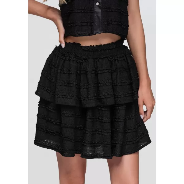  Dámská sukně OMBRE OW-GL-E0014 BLACK 