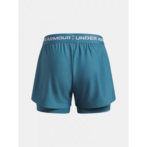  Dívčí kraťasy UNDER ARMOUR TECH PLAY UP 2N1 SHORT 6004985-466 MODRÁ 