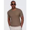 Pánské tričko OMBRE OM-TSCT-0303 LIGHT BROWN