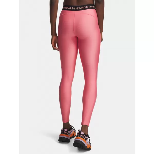  Dámské legíny UNDER ARMOUR HEATGEAR MESH LEGGING 6010009-600 RŮŽOVÁ 