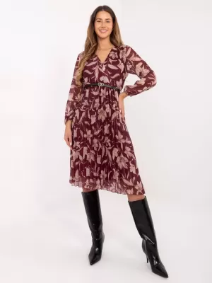 Dámské šaty ITALY MODA IT-SK-10536-1.16P BURGUNDY