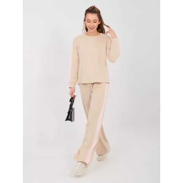  Dámská tepláková souprava RUE PARIS IT-KMPL-22211.31 BEIGE 