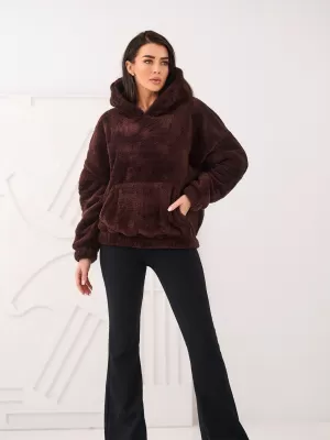 Dámská mikina FACTORY PRICE CS-BL-BT1029.97P DARK BROWN